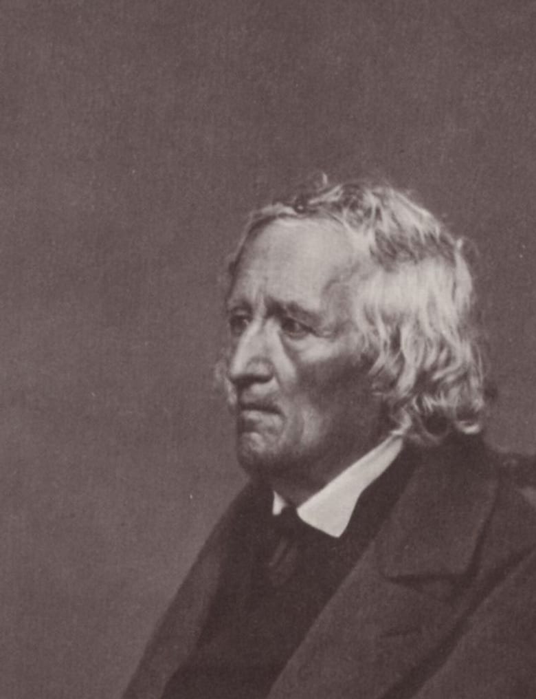 Portrait photograph of Jacob Grimm by Franz Hanfstaengl
