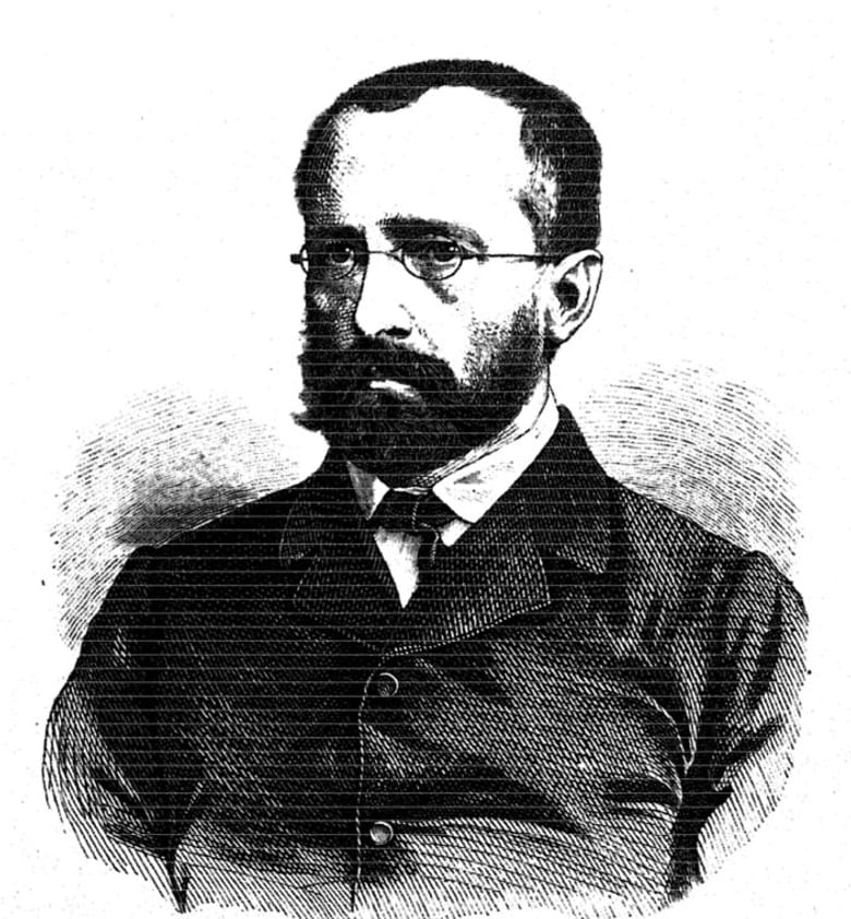 Portrait of August Schleicher, engraving by Friedrich Kriehuber, 1869